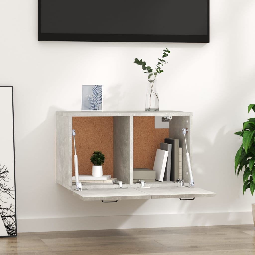 Seinäkaappi betoninharmaa 60x36,5x35 cm tekninen puu - Sisustajankoti.fi