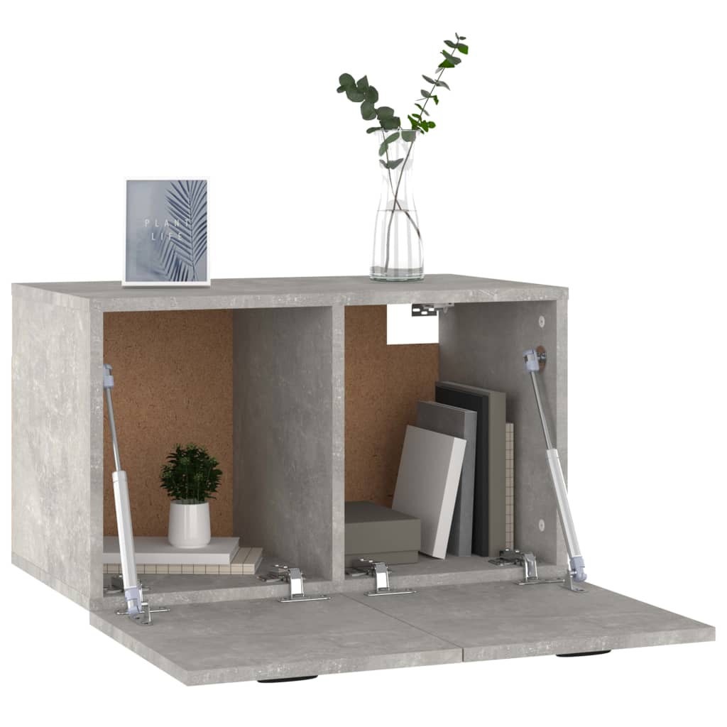 Seinäkaappi betoninharmaa 60x36,5x35 cm tekninen puu - Sisustajankoti.fi