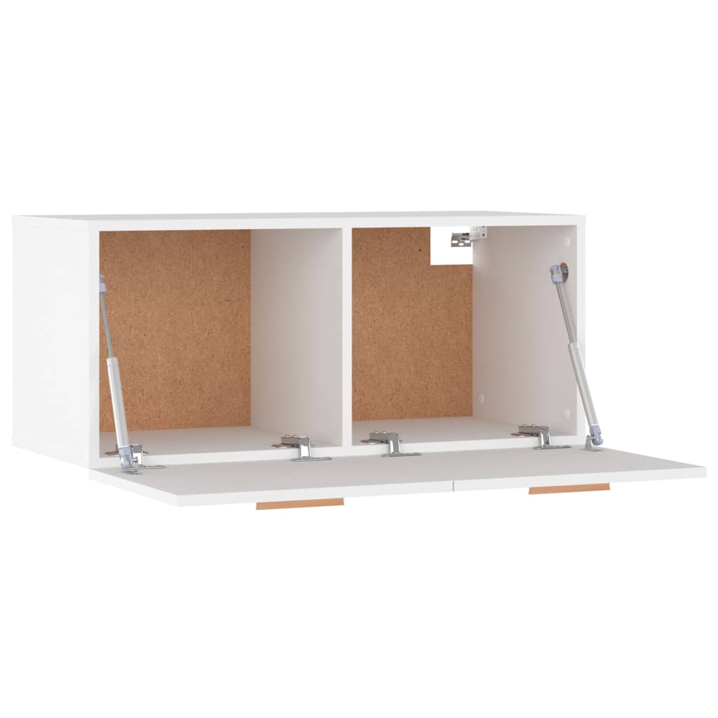 TV-taso valkoinen 80x35x36,5 cm tekninen puu - Sisustajankoti.fi