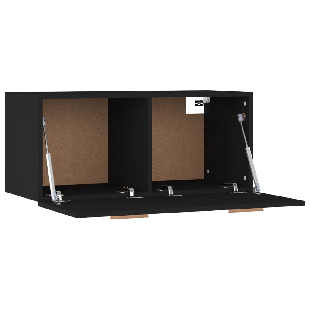 TV-taso musta 80x35x36,5 cm tekninen puu - Sisustajankoti.fi