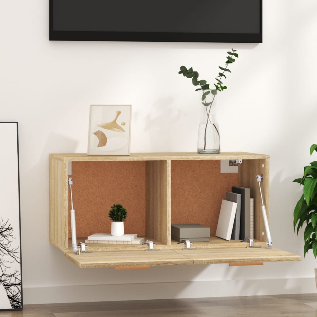 Seinäkaappi Sonoma-tammi 80x35x36,5 cm tekninen puu - Sisustajankoti.fi