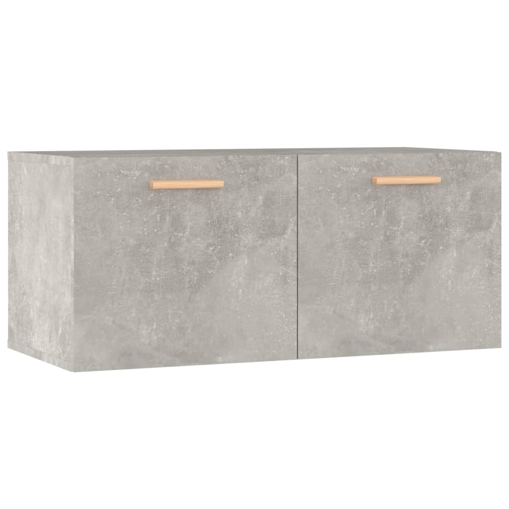 Seinäkaappi betoninharmaa 80x35x36,5 cm tekninen puu - Sisustajankoti.fi