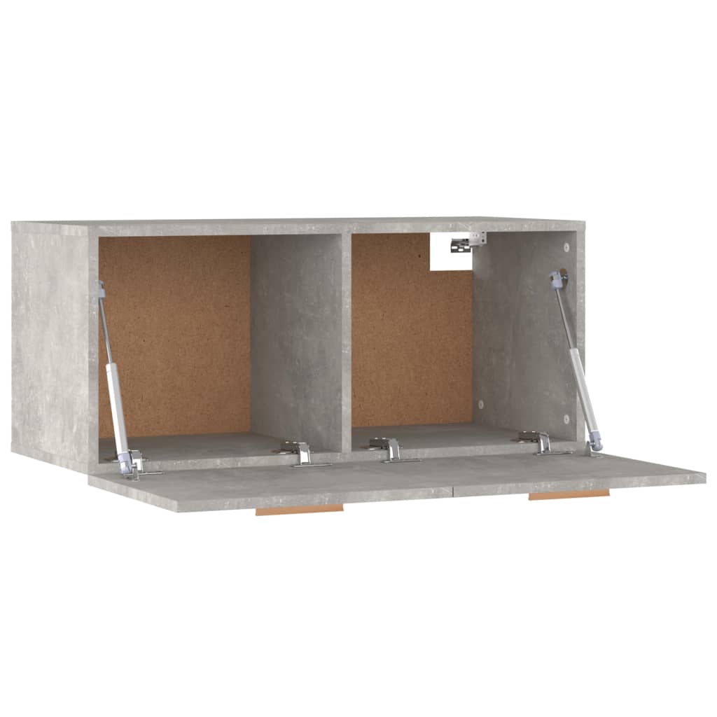 Seinäkaappi betoninharmaa 80x35x36,5 cm tekninen puu - Sisustajankoti.fi