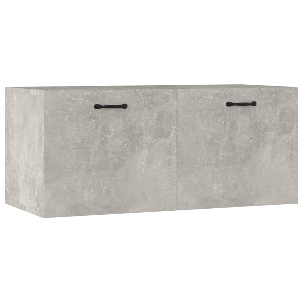 Seinäkaappi betoninharmaa 80x35x36,5 cm tekninen puu - Sisustajankoti.fi