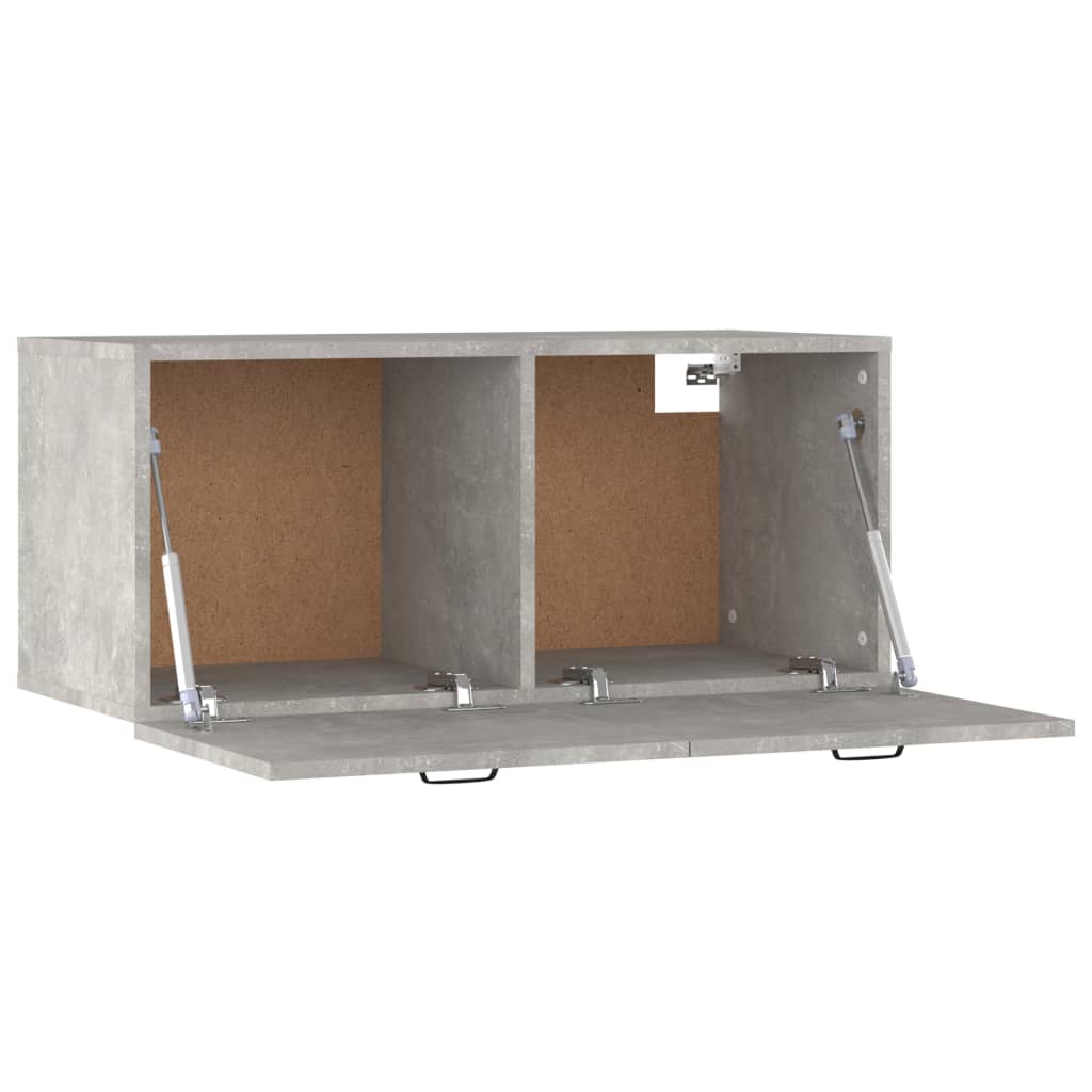 Seinäkaappi betoninharmaa 80x35x36,5 cm tekninen puu - Sisustajankoti.fi