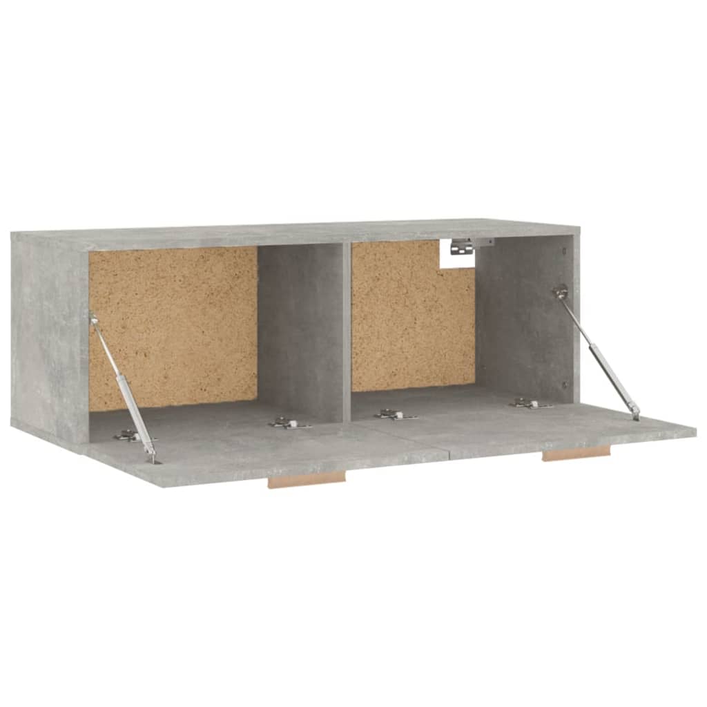 Seinäkaappi betoninharmaa 100x36,5x35 cm tekninen puu - Sisustajankoti.fi