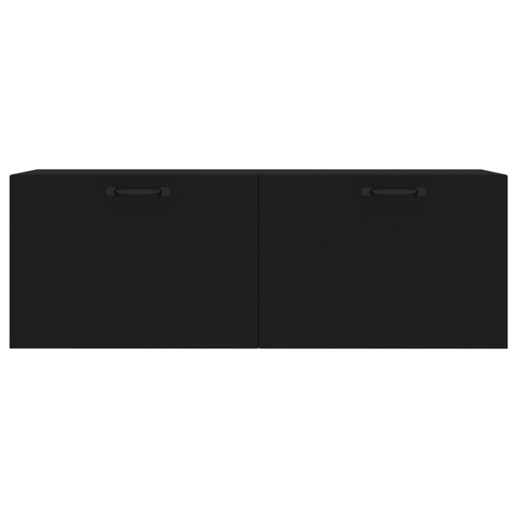 Seinäkaappi musta 100x36,5x35 cm tekninen puu - Sisustajankoti.fi