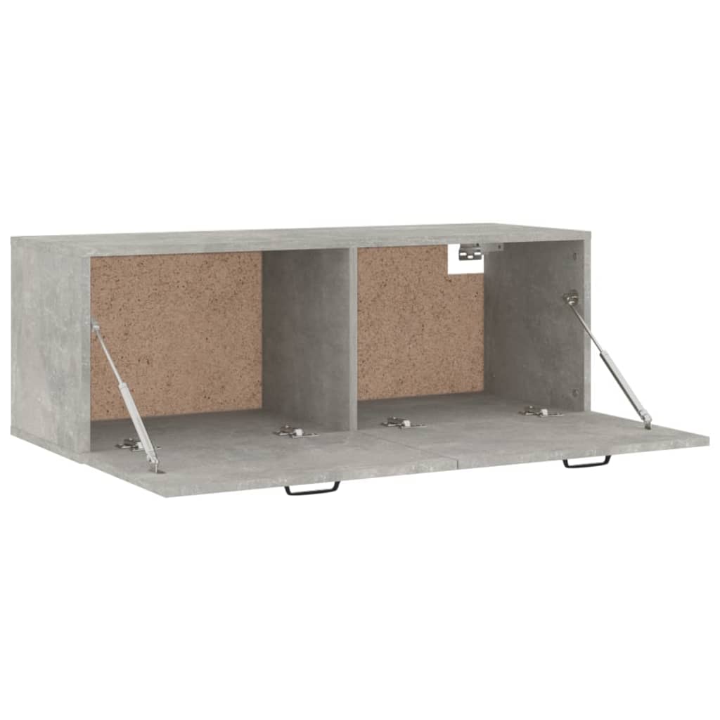 Seinäkaappi betoninharmaa 100x36,5x35 cm tekninen puu - Sisustajankoti.fi