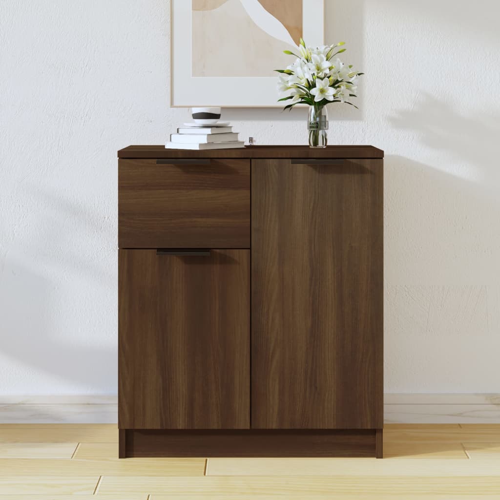 Senkki ruskea tammi 60x30x70 cm tekninen puu - Sisustajankoti.fi