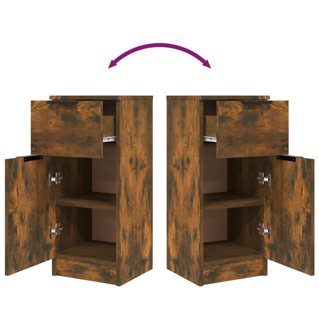 Senkit 2 kpl savutammi 30x30x70 cm tekninen puu - Sisustajankoti.fi