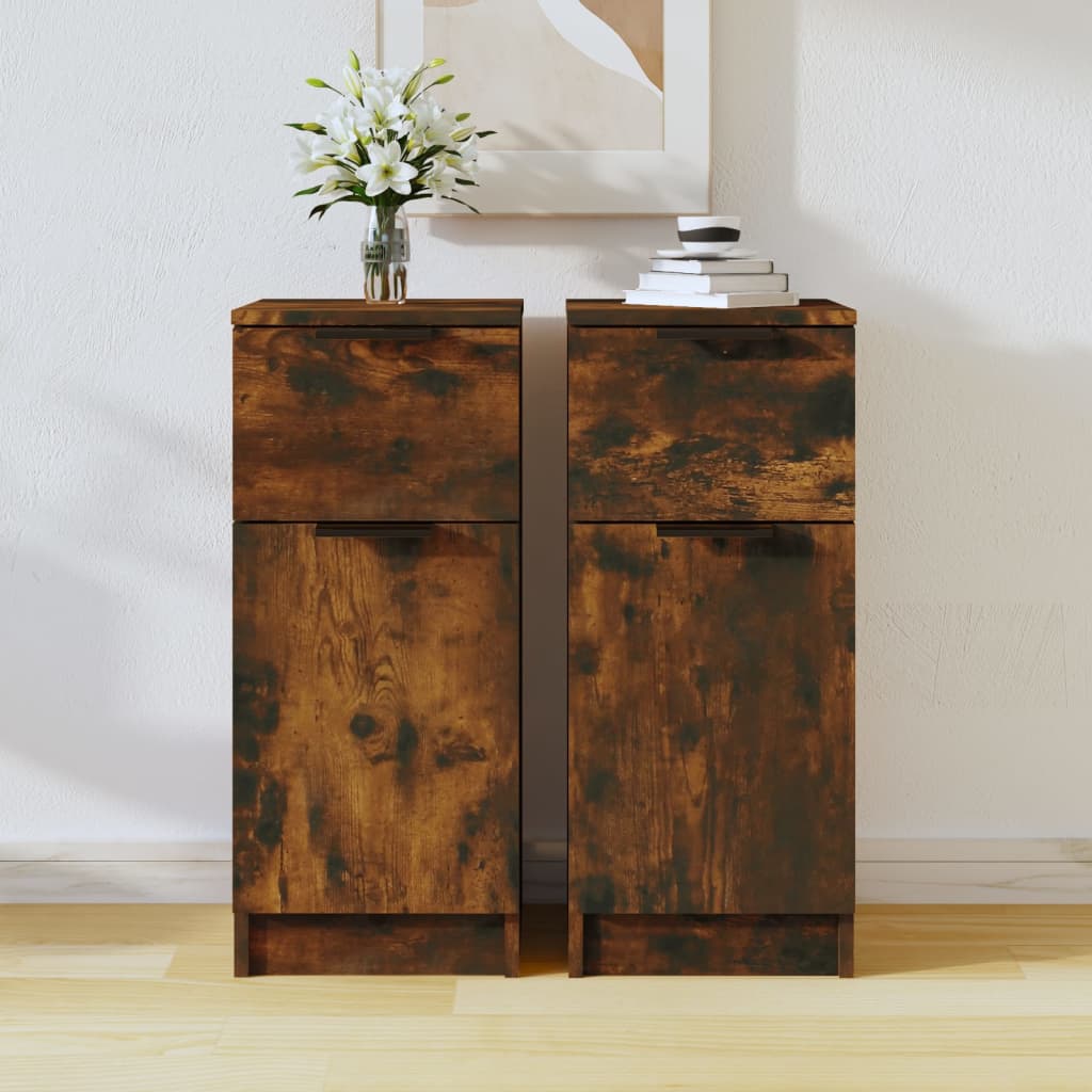 Senkit 2 kpl savutammi 30x30x70 cm tekninen puu - Sisustajankoti.fi