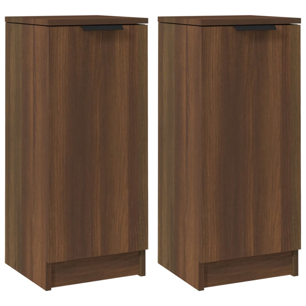 Senkit 2 kpl ruskea tammi 30x30x70 cm tekninen puu - Sisustajankoti.fi