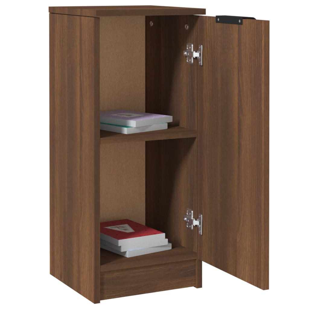 Senkit 2 kpl ruskea tammi 30x30x70 cm tekninen puu - Sisustajankoti.fi