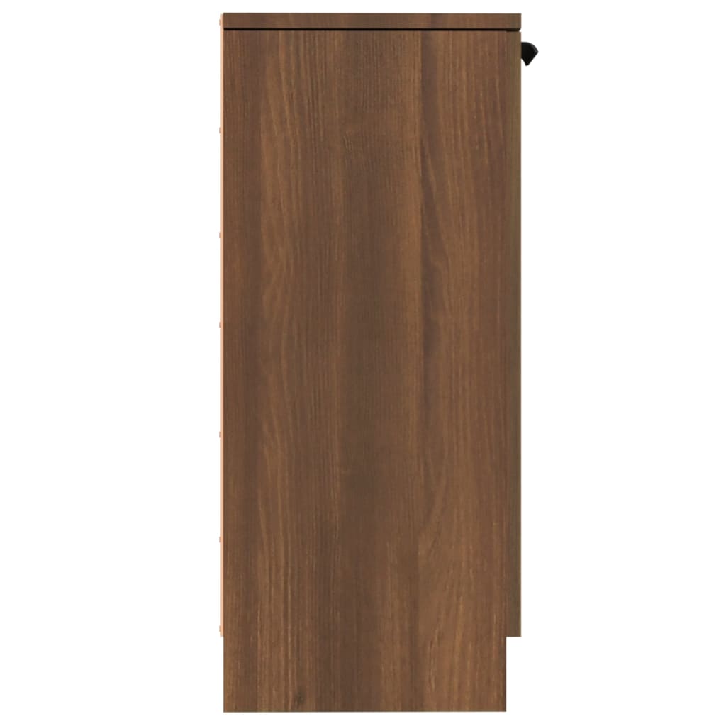 Senkit 2 kpl ruskea tammi 30x30x70 cm tekninen puu - Sisustajankoti.fi