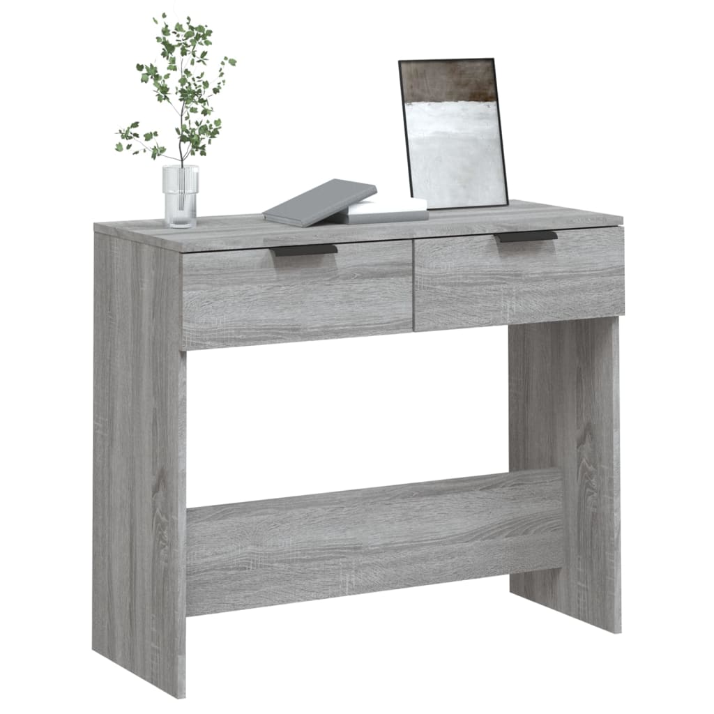 Konsolipöytä harmaa Sonoma 90x36x75 cm tekninen puu - Sisustajankoti.fi
