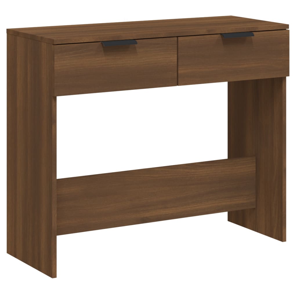 Konsolipöytä ruskea tammi 90x36x75 cm tekninen puu - Sisustajankoti.fi