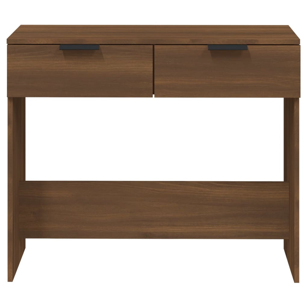 Konsolipöytä ruskea tammi 90x36x75 cm tekninen puu - Sisustajankoti.fi