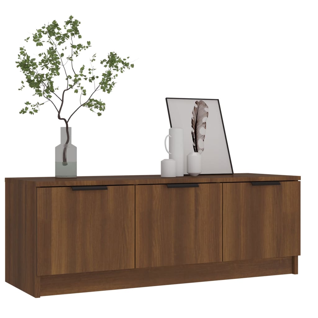 TV-taso ruskea tammi 102x35x36,5 cm tekninen puu - Sisustajankoti.fi