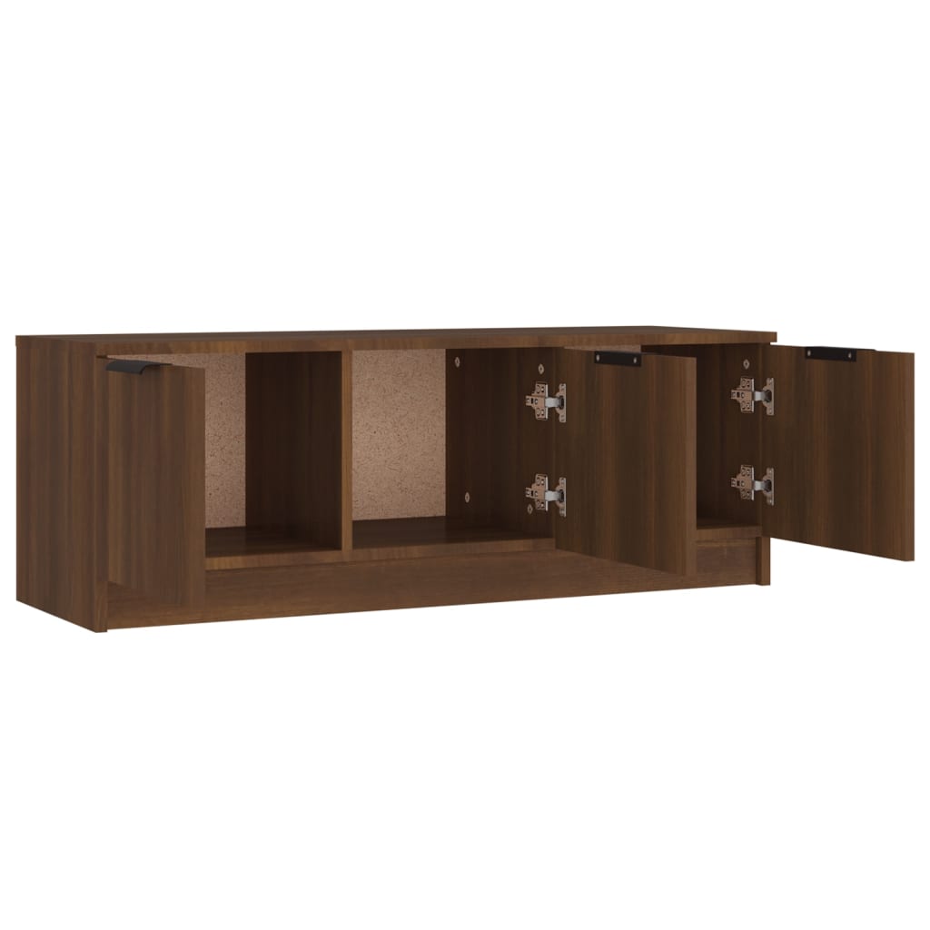 TV-taso ruskea tammi 102x35x36,5 cm tekninen puu - Sisustajankoti.fi