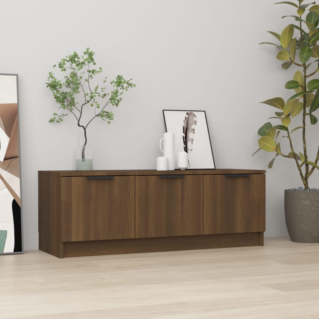 TV-taso ruskea tammi 102x35x36,5 cm tekninen puu - Sisustajankoti.fi