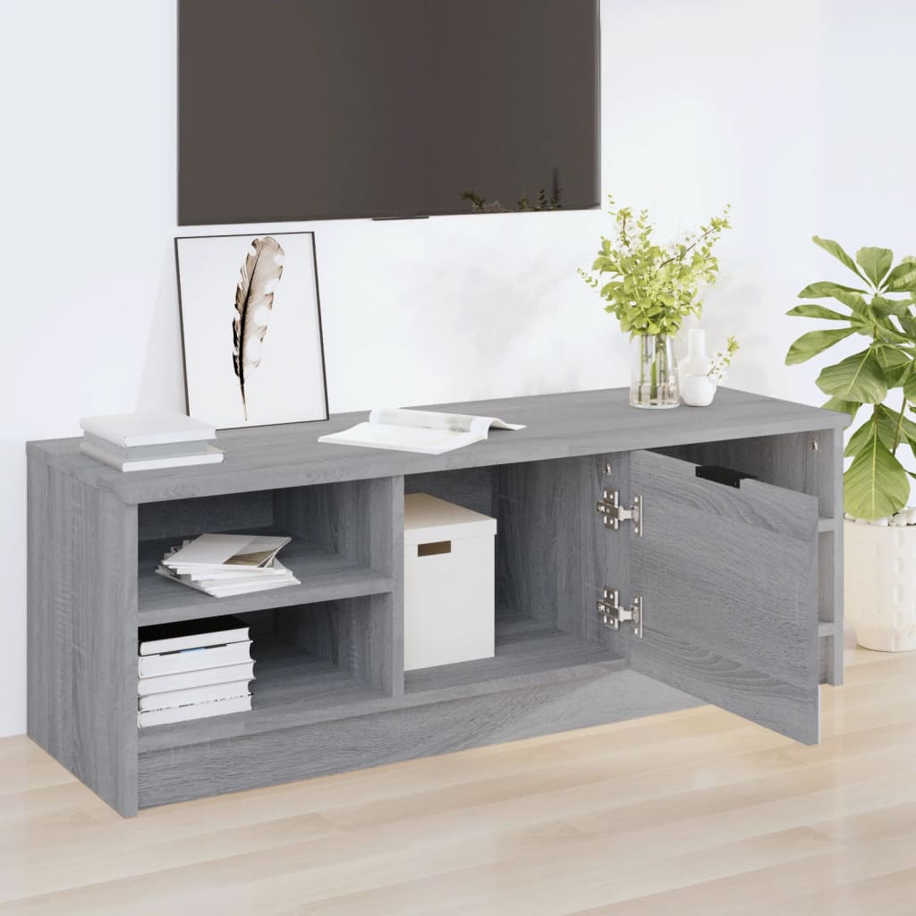 TV-taso harmaa Sonoma 102x35,5x36,5 cm tekninen puu - Sisustajankoti.fi