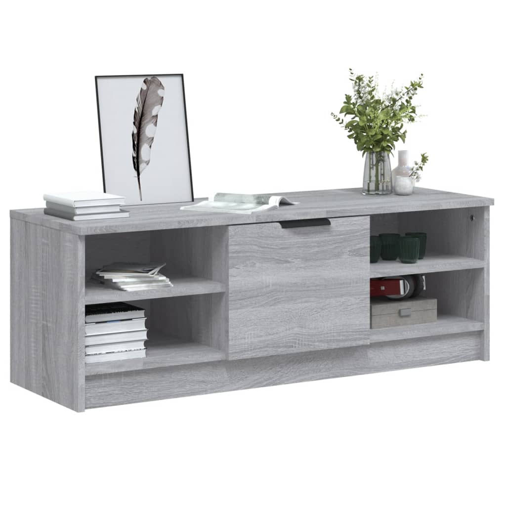 TV-taso harmaa Sonoma 102x35,5x36,5 cm tekninen puu - Sisustajankoti.fi