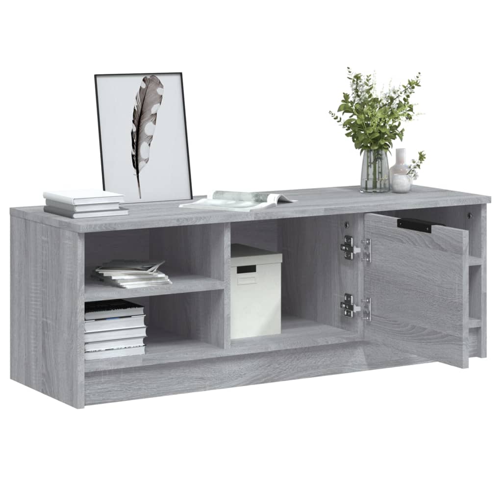 TV-taso harmaa Sonoma 102x35,5x36,5 cm tekninen puu - Sisustajankoti.fi