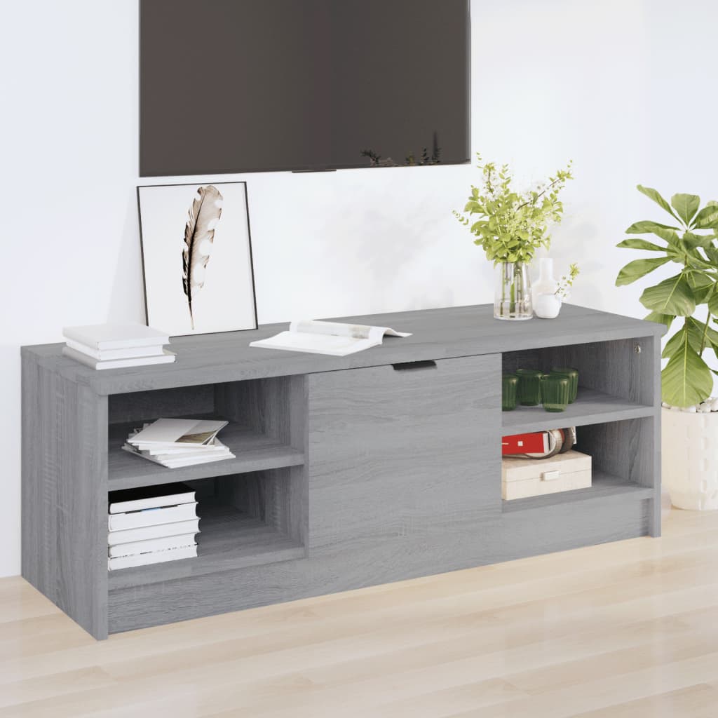 TV-taso harmaa Sonoma 102x35,5x36,5 cm tekninen puu - Sisustajankoti.fi