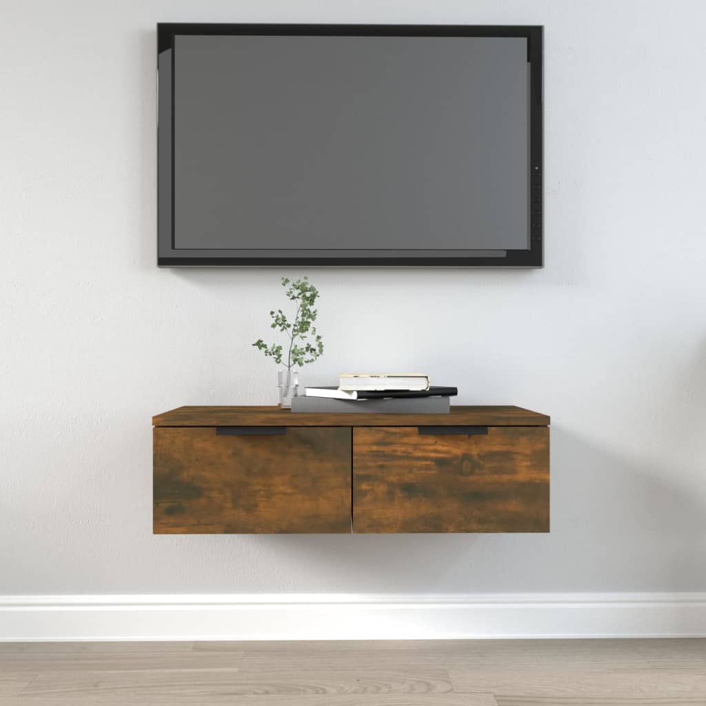 TV-seinäkaappi savutammi 68x30x20 cm tekninen puu - Sisustajankoti.fi