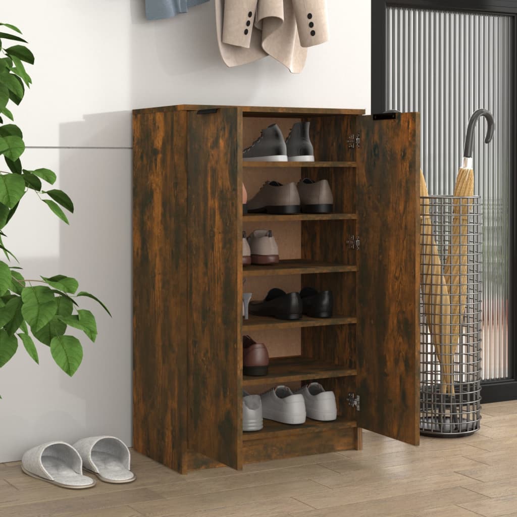 Kenkäkaappi savutammi 59x35x100 cm tekninen puu - Sisustajankoti.fi