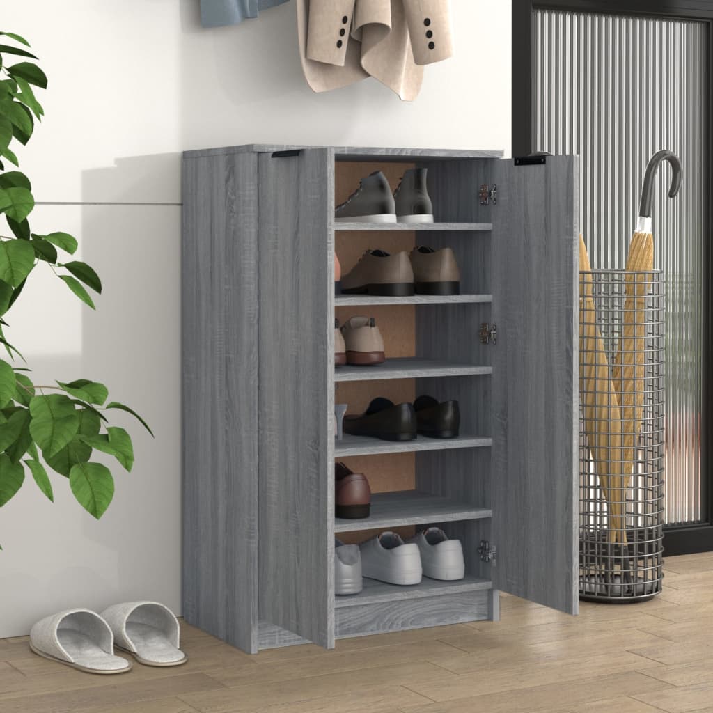 Kenkäkaappi harmaa Sonoma 59x35x100 cm tekninen puu - Sisustajankoti.fi