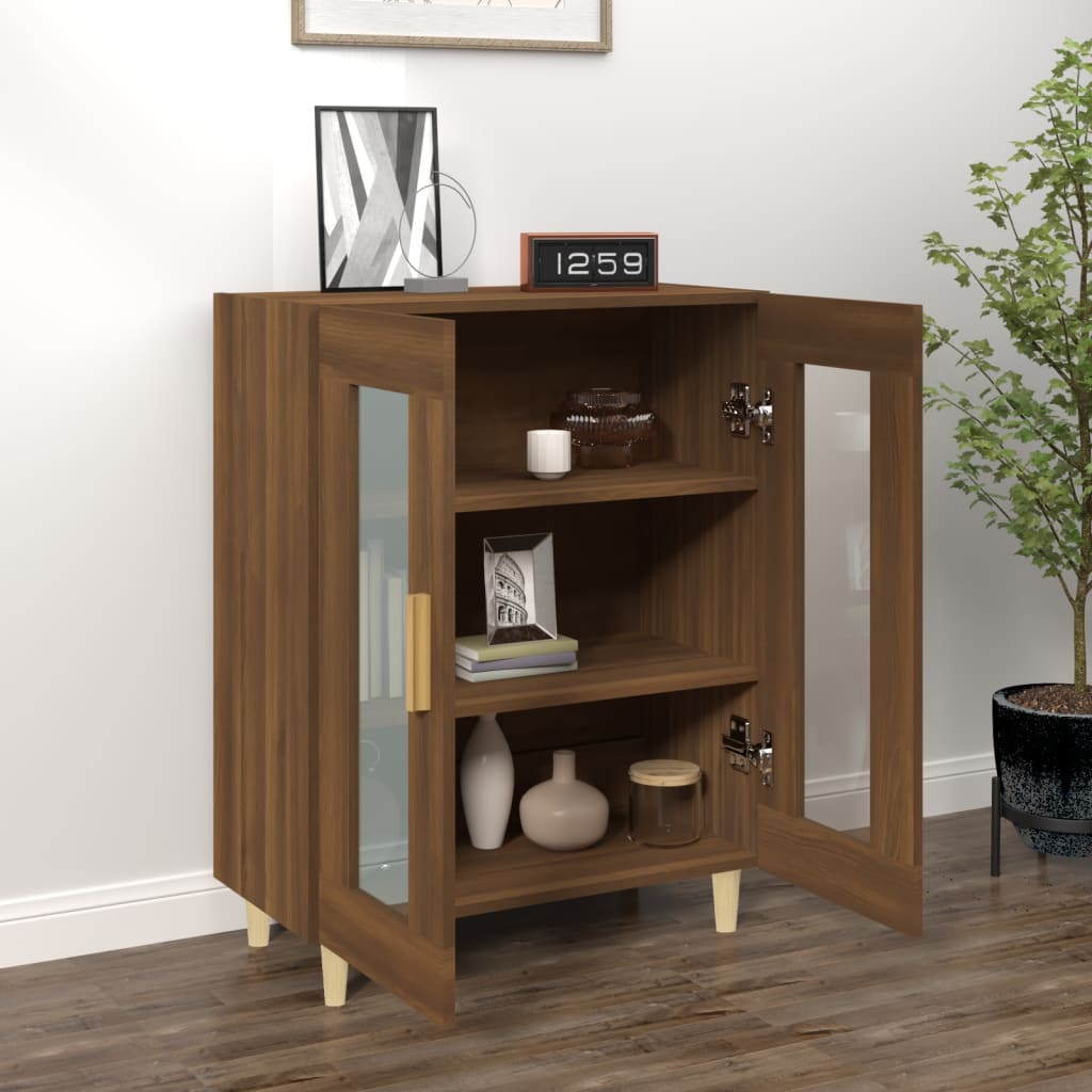 Senkki ruskea tammi 69,5x34x90 cm tekninen puu - Sisustajankoti.fi