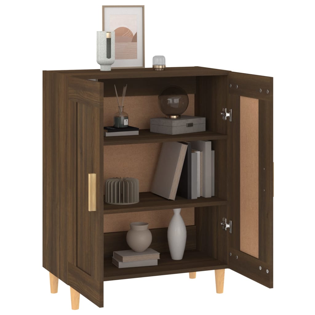 Senkki ruskea tammi 69,5x34x90 cm tekninen puu - Sisustajankoti.fi