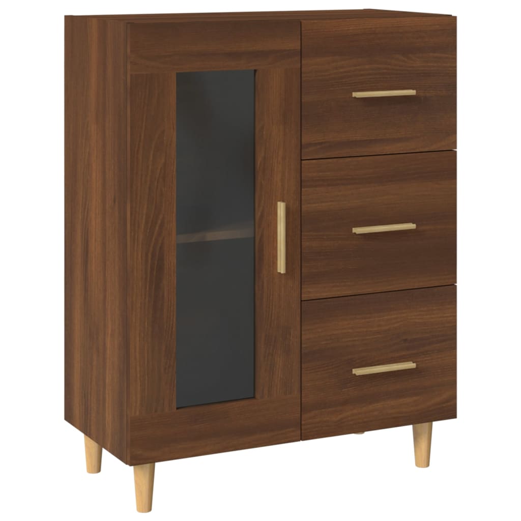Senkki ruskea tammi 69,5x34x90 cm tekninen puu - Sisustajankoti.fi