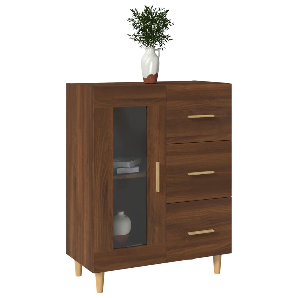 Senkki ruskea tammi 69,5x34x90 cm tekninen puu - Sisustajankoti.fi
