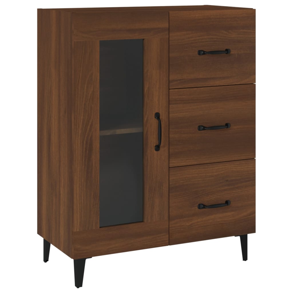 Senkki ruskea tammi 69,5x34x90 cm tekninen puu - Sisustajankoti.fi