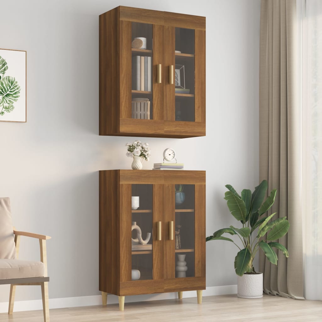 Riippuva seinäkaappi ruskea tammi 69,5x34x90 cm - Sisustajankoti.fi