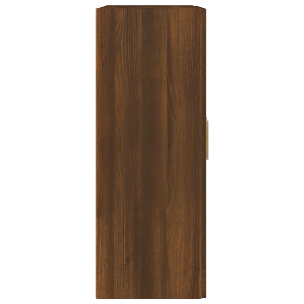 Seinäkaappi ruskea tammi 69,5x32,5x90 cm tekninen puu - Sisustajankoti.fi