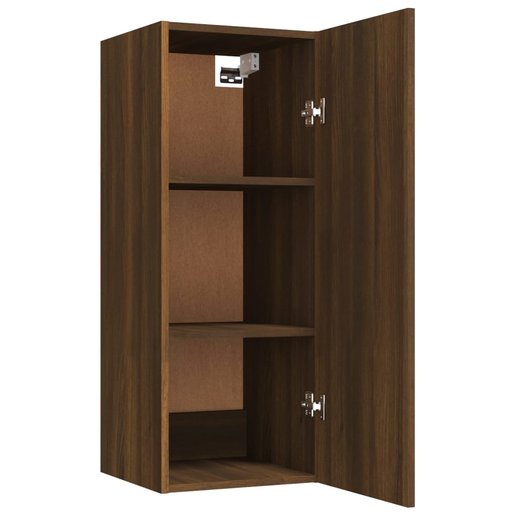 Seinäkaappi ruskea tammi 34,5x34x90 cm tekninen puu - Sisustajankoti.fi