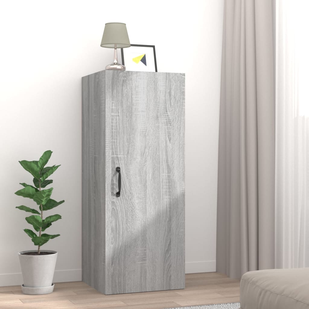 Seinäkaappi harmaa Sonoma 34,5x34x90 cm tekninen puu - Sisustajankoti.fi
