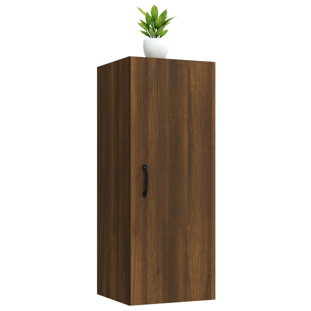 Seinäkaappi ruskea tammi 34,5x34x90 cm tekninen puu - Sisustajankoti.fi