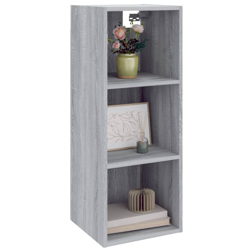 Seinäkaappi harmaa Sonoma 34,5x32,5x90 cm tekninen puu - Sisustajankoti.fi