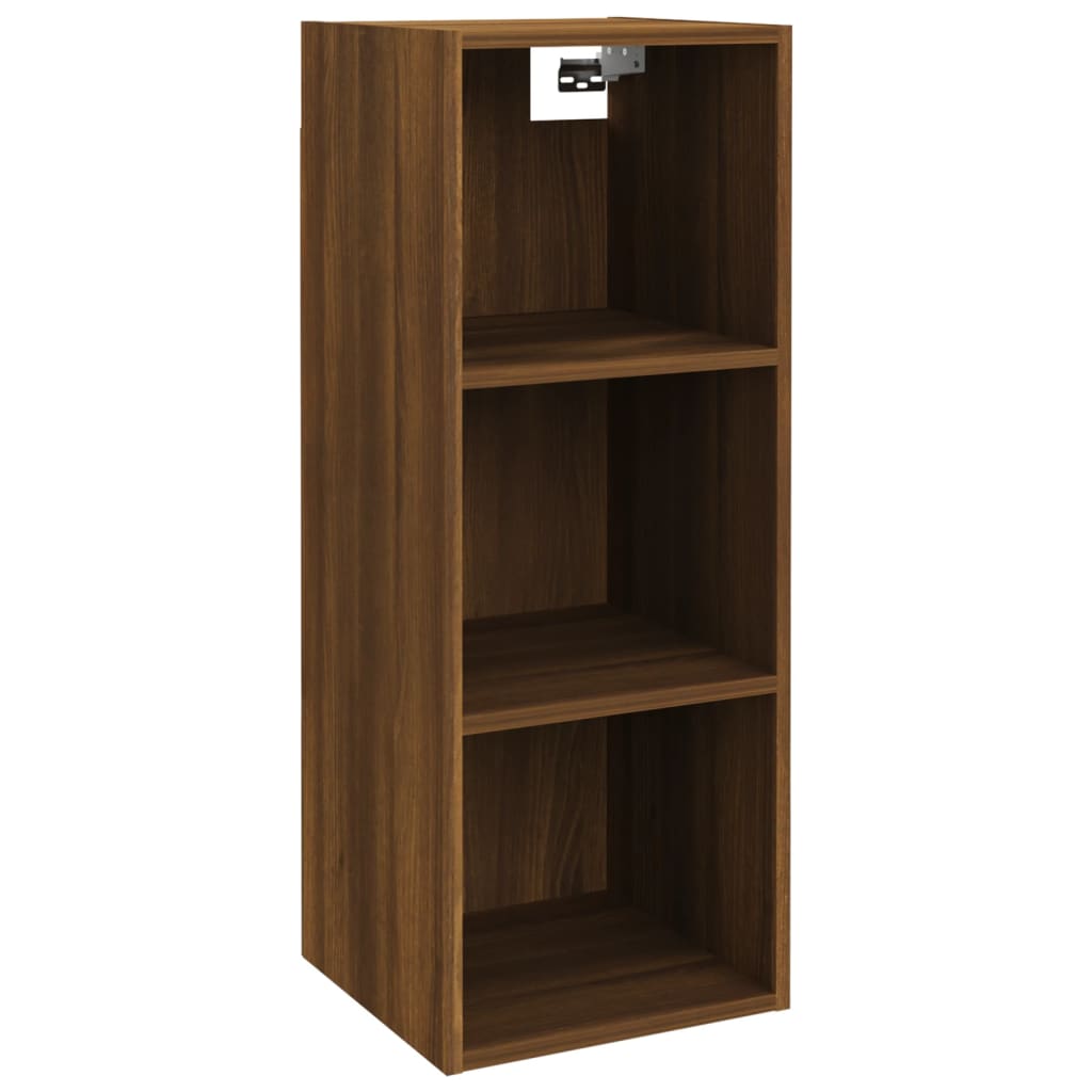 Seinäkaappi ruskea tammi 34,5x32,5x90 cm tekninen puu - Sisustajankoti.fi