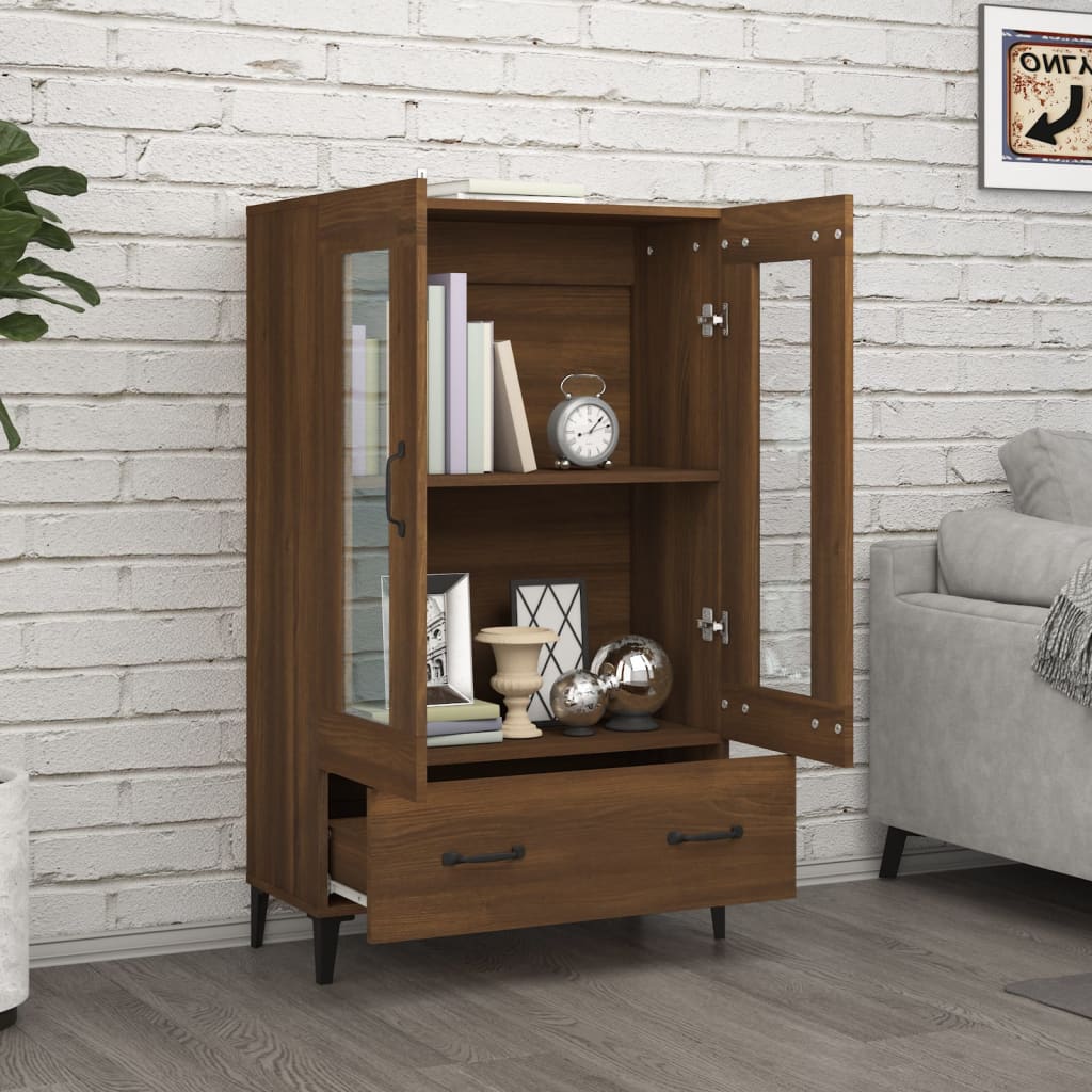 Kaappi ruskea tammi 70x31x115 cm tekninen puu - Sisustajankoti.fi