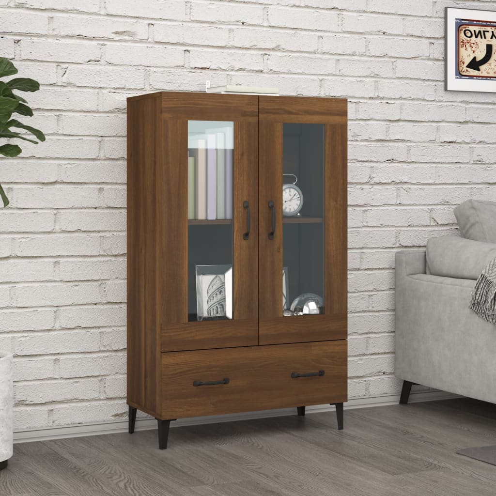 Kaappi ruskea tammi 70x31x115 cm tekninen puu - Sisustajankoti.fi