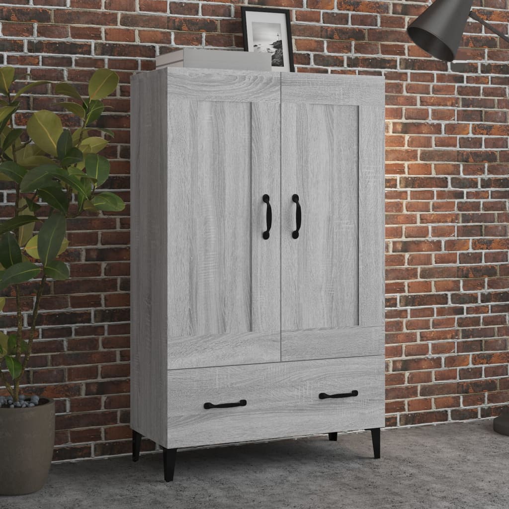 Kaappi harmaa Sonoma 70x31x115 cm tekninen puu - Sisustajankoti.fi