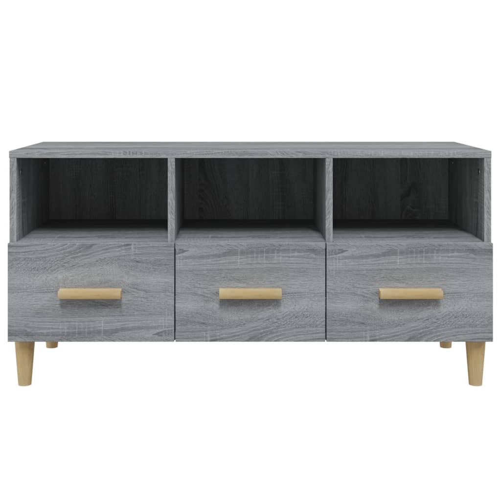 TV-taso harmaa Sonoma 102x36x50 cm tekninen puu - Sisustajankoti.fi