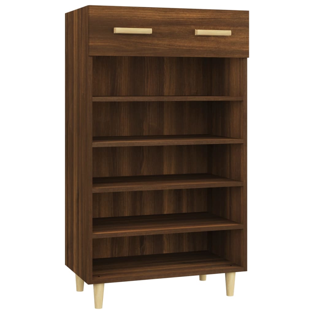 Kenkäkaappi ruskea tammi 60x35x105 cm tekninen puu - Sisustajankoti.fi