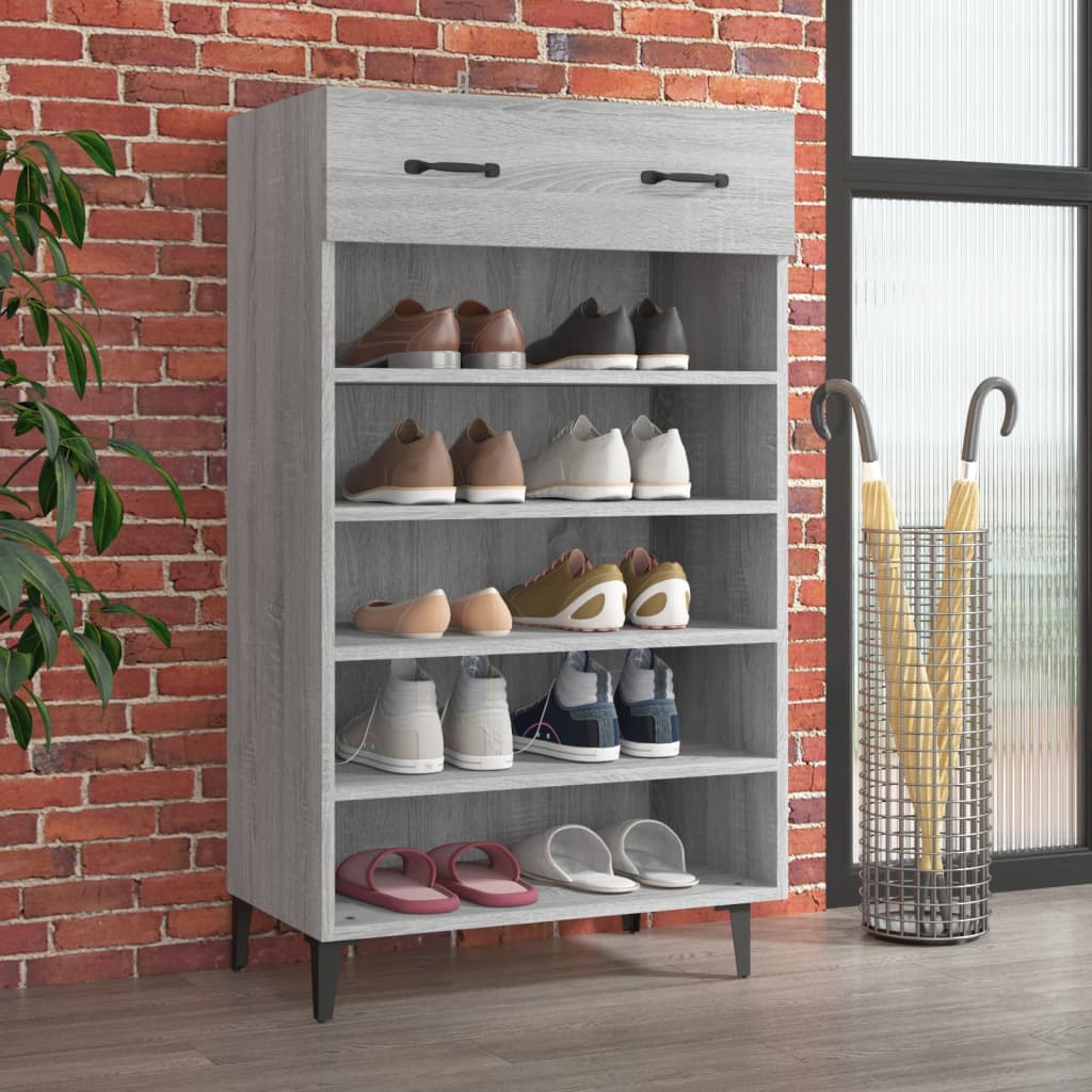 Kenkäkaappi harmaa Sonoma 60x35x105 cm tekninen puu - Sisustajankoti.fi