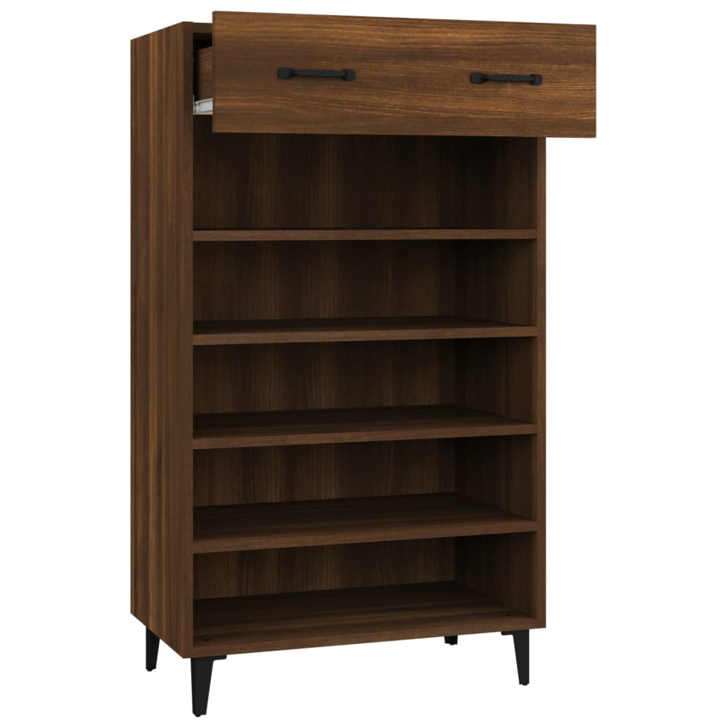 Kenkäkaappi ruskea tammi 60x35x105 cm tekninen puu - Sisustajankoti.fi